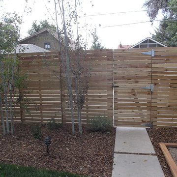 Custom modern/contemporary horizontal cedar and exotic woods