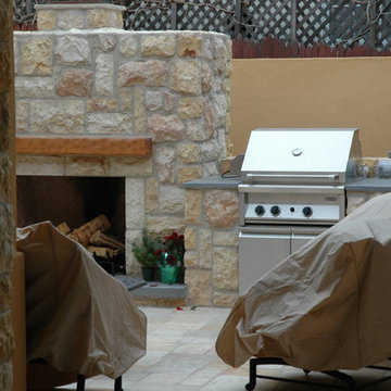 Patio layout showcasing our unique stone elements in architectural settings.