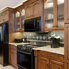 Award Winning Kitchen with brick backsplash | Chicago - Traditional ...