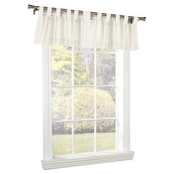 Thermalogic Weather Insulated Cotton Fabric Tab Valance White