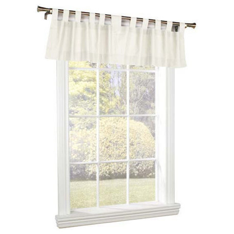 Thermalogic Weather Insulated Cotton Fabric Tab Valance White