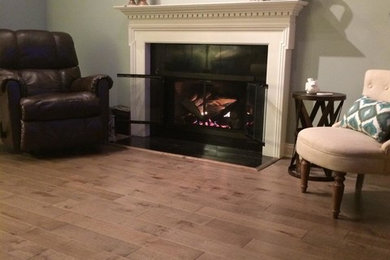 Inspiration for a transitional family room remodel in Philadelphia