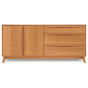 Copeland Catalina 3 Drawers On Right, 2 Doors On left Dresser, Natural Cherry