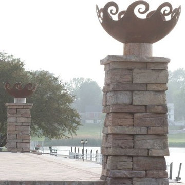 Waves O' Fire 37 inch Sculptural Firebowl™ Port Huron, MI
