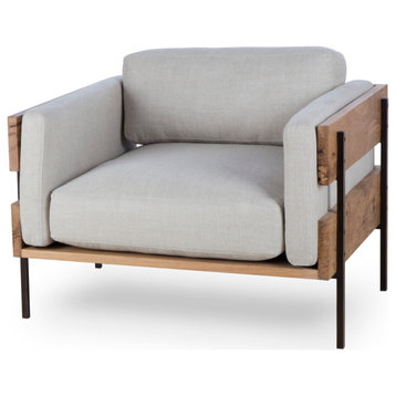 Wooden Framed Upholstered Sofa | Andrew Martin Carson II, White