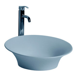 ADM Bathroom Design - ADM Circular Countertop Sink, White, 18" - Bathroom Sinks