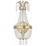 Livex Lighting - Livex Lighting 51872-28 Valentina - One Light Wall Sconce - Valentina One Light  Hand Applied Winter  *UL Approved: YES Energy Star Qualified: n/a ADA Certified: YES  *Number of Lights: Lamp: 1-*Wattage:60w Candelabra Base bulb(s) *Bulb Included:No *Bulb Type:Candelabra Base *Finish Type:Hand Applied Winter Gold