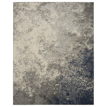 Nourison Passion 8' x 10' Charcoal Ivory Modern Indoor Area Rug