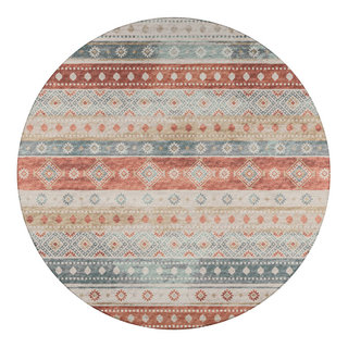 Indoor/Outdoor Sedona SN12 Canyon Machine Washable 10' x 10' Round Rug ...