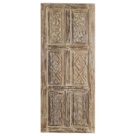 Consigned Natures Harmony Paneled Doors, Sliding Barn Door, Interior Carved Door