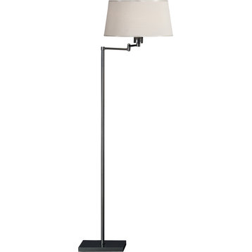 Real Simple Floor Lamp, Gunmetal/Snowflake