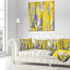 Gray And Yellow Abstract Pattern Abstract Throw Pillow, 16"x16"