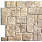 Dundee Deco - Beige Limestone 3D Wall Panels, Set of 5, Covers 28.1 Sq Ft - Dundee Deco's 3D Falkirk Retro are lightweight 3D wall panels that work together through an automatic pattern repeat to create large-scale dimensional walls of any size and shape. Dundee Deco brings a flowing, soothing texture with a touch of luxury. Wall panels work in multiples to create a continuous, uninterrupted dimensional sculptural wall. You can cover an existing wall with wall tiles or disguise wallpaper or paneled wall. These modern wall tiles create a sculptural and continuous dimensional surface to any room setting through patterning. Dundee Deco tile creates a modern seamless pattern on a feature wall or art piece.