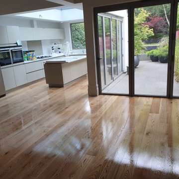 Engineered oak boards with osmo ebony oil | N19 Whitehall Park