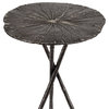 Lotus Table Small, 2-Piece Set Dark Nickel