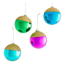 GLITTERED COLOR ORNAMENTS - NEW - Christmas Ornaments