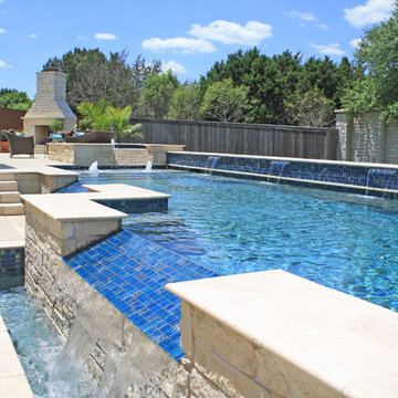 Las Colinas Vanishing edge with Spa (Temple Texas)
