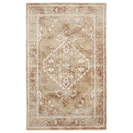 Nourison Astra Machine Washable 3'3" x 5' Rust Multicolor Vintage Indoor Rug