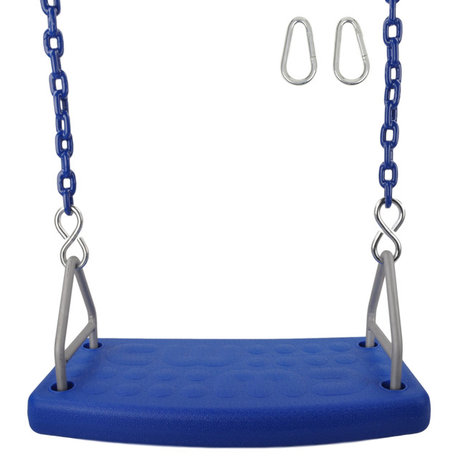 Flat Seat with 8.5' Coated Chain, Blue