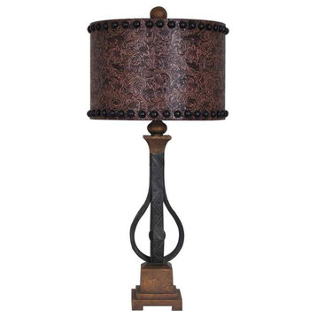 Rambler Table Lamp, 33.5" Height, Resin Antique Iron Finish