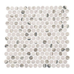 Pixels Penny Round mosaic by Glazzio Tile - Mosaic Tile