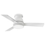 HInkley - Hinkley Trey 44" Integrated LED Indoor/Outdoor Ceiling Fan, Matte White - Trey features a sleek flush mount design that packs a powerful punch. Its transitional style comes equipped with robust blades that seamlessly pair performance and precision. Trey is offered in versatile Brushed Nickel, Metallic Matte Bronze and Matte White finish options, and its integrated LED and DC motor technology deliver excellent energy efficiency. A timeless etched opal glass completes the look for a refined appearance. Trey is so versatile, it can be used for both indoor and outdoor spaces.