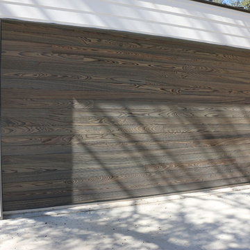 Real wood overhead garage doors