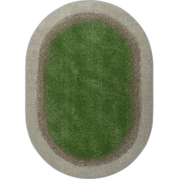 Grounded 5'4" X 7'8" Oval Area Rug, Color Meadow