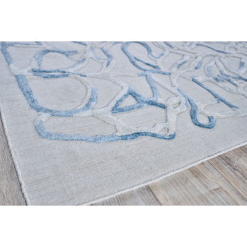 Exquisite Rugs Goudy Goudy Rug 10'x14' Blue/Silver Rug