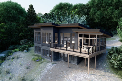 Inspiration for a contemporary exterior home remodel in Other
