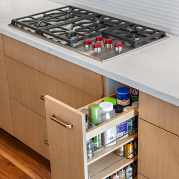 Contemporary Coastal | Hidden Spice Storage | San Diego