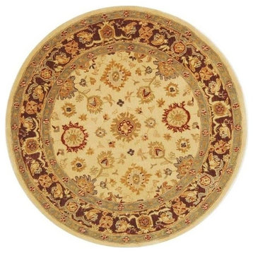 Safavieh Anatolia Collection AN546 Rug, Ivory/Brown, 4' Round