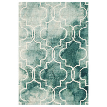 Safavieh Dip Dye Collection DDY676 Rug, Green/Ivory, 2'x3'