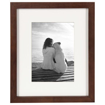 Gallery Wood Picture Frame, Set of 4, Walnut Brown, 8"x10"