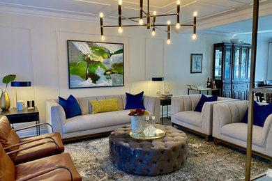 Inspiration for a modern living room remodel in Montreal