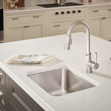 Lustertone Classic Stainless Steel Single Bowl Undermount Sink with Perfect Drai