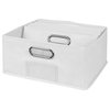 Niche Cubo Set of 6 Half-Size Foldable Fabric Storage Bins- White