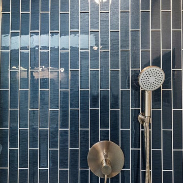 Slate Blue Skirted Tub Bathroom
