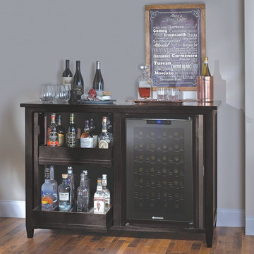 Wine Enthusiast Firenze Mezzo Wine and Spirits Credenza with 28 Bottle Touchscre