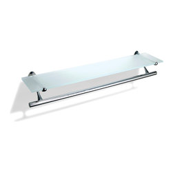Secret Bath. Towel bar with glass shelf. Amara Collecion - Bathroom Cabinets
