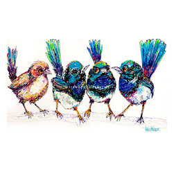 Who's Flirting With Who? | Fairy Wrens Painting - Paintings