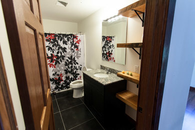 Inspiration for a rustic bathroom remodel in Other