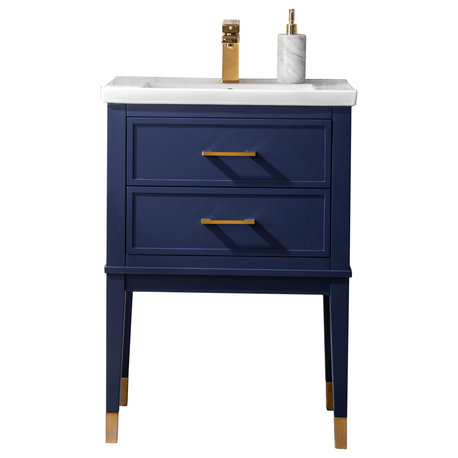 Clara 24" Single Sink Bathroom Vanity Set, Blue