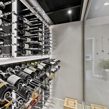 San Diego California Downtown Contemporary Glass Wine Room Custom Wine Cellar