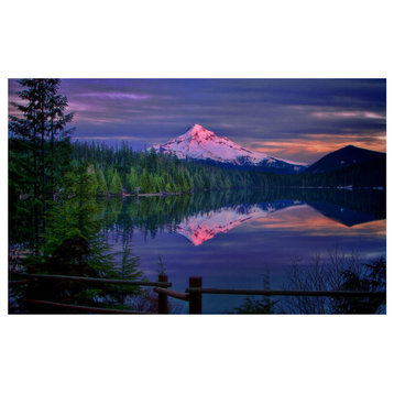 Nicholas Bielemeier Sunset On Mt Hood, Oregon Art Print, 12"x18"