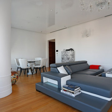 Lacquered White Stretch Ceiling in a NYC Condo