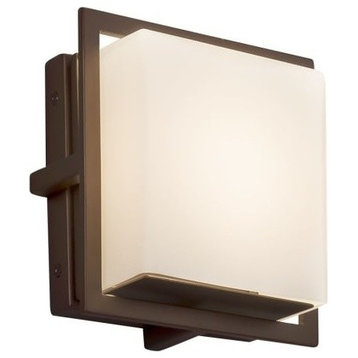 Justice Designs Fusion Avalon Outdoor LED Wall Sconce, Dark Bronze