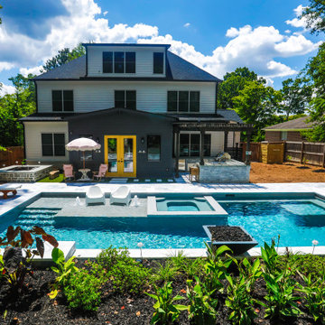 Modern Backyard Pool & Outdoor Living Oasis