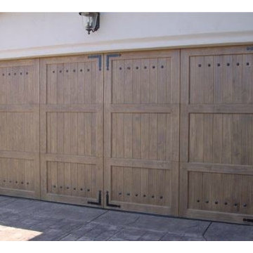 Stained Wood Carriage Garage Doors