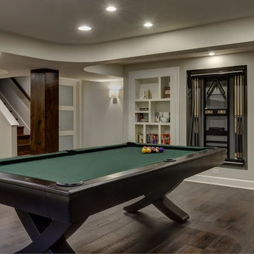 Basement Pool Table & Stairs